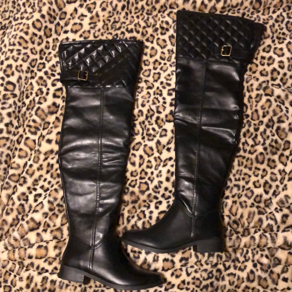 JustFab over the knee black boots. Size 7.5